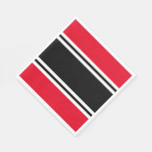 JOUW TEKST Fun zwart wit racestrepen op rood Servet (Hoek)