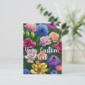 Jouw tekst Gemengde Bloemen 11 Sjabloon Springtime (Staand voorkant)