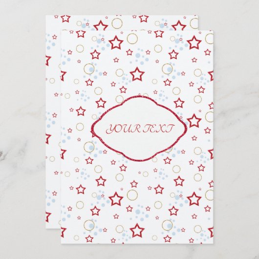 Jouw tekst, gepersonaliseerd kaart (Voorkant / Achterkant)