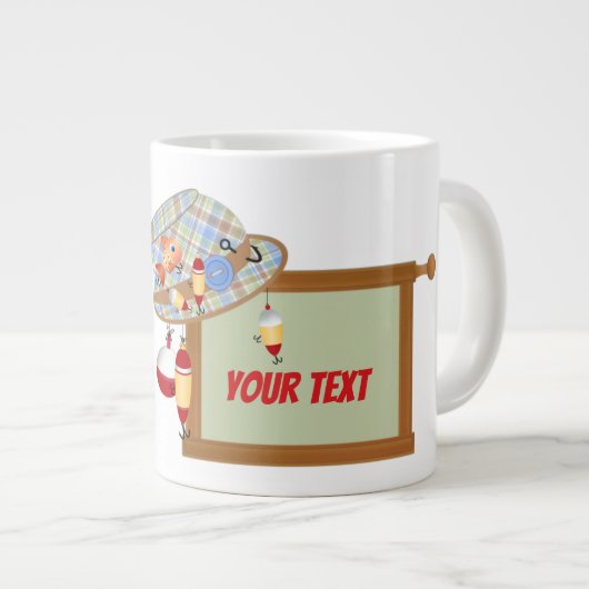 Jouw tekst Gift Jumbo Mok toevoegen (Voorkant rechts)