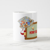 Jouw tekst Gift Jumbo Mok toevoegen (Voorkant)