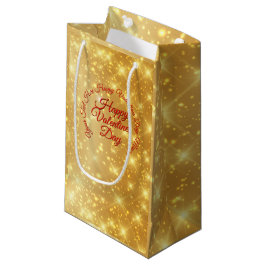 Jouw tekst Gold Valentijnsdag Bericht Klein Cadeauzakje