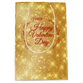 Jouw tekst Gold Valentijnsdag Bericht Medium Cadeauzakje (Voorkant)