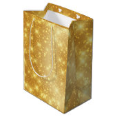 Jouw tekst Gold Valentijnsdag Bericht Medium Cadeauzakje (Achterkant Gekanteld)