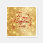 Jouw tekst Gold Valentijnsdag Bericht Small Servet (Voorkant)