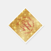 Jouw tekst Gold Valentijnsdag Bericht Small Servet (Hoek)