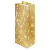 Jouw tekst Gold Valentijnsdag Bericht Wijn Cadeautas (Achterkant Gekanteld)