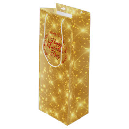 Jouw tekst Gold Valentijnsdag Bericht Wijn Cadeautas