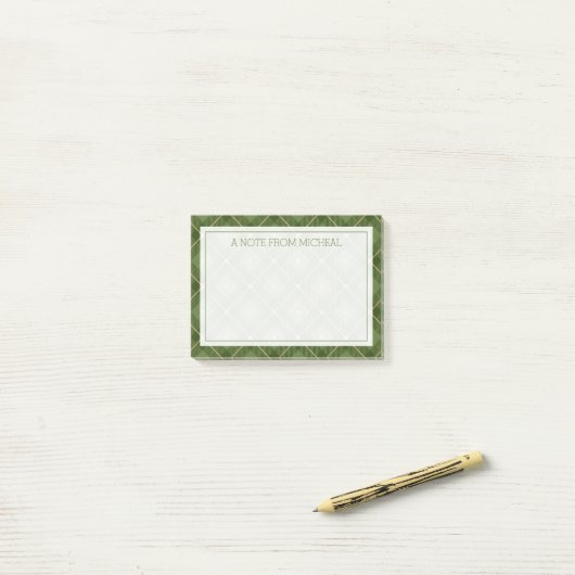 Jouw tekst | Green Play Post-it® Notes (Op bureau)