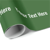 Jouw tekst Here Custom Green Wrapping Paper Cadeaupapier (Rol Hoek)