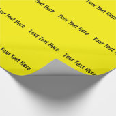 Jouw tekst Here Custom Neon Yellow Wrapping Paper Cadeaupapier (Hoek)