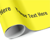 Jouw tekst Here Custom Neon Yellow Wrapping Paper Cadeaupapier (Rol Hoek)
