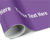 Jouw tekst Here Custom Paarse wikkelpapier Cadeaupapier (Rol Hoek)