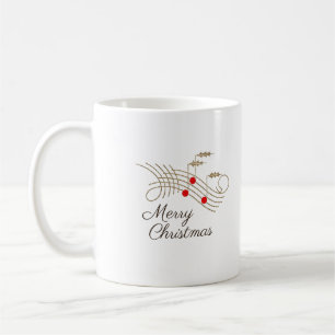 jouw tekst here Merry KerstMusic Holly Koffiemok