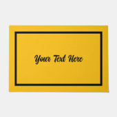 Jouw tekst Here Script Modern Doormat Yellow Deurmat (Voorkant)