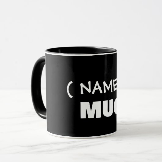 Jouw tekst hier, aanpasbare mok (Voorkant links)