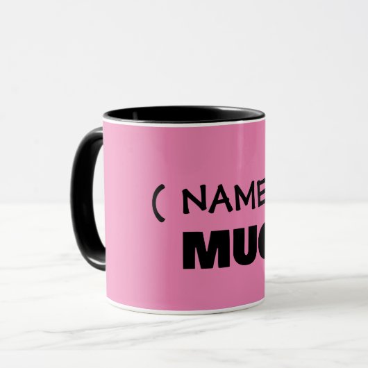 Jouw tekst hier, aanpasbare mok (Voorkant links)