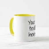 Jouw tekst hier, aanpasbare mok (Voorkant links)