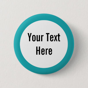 Jouw tekst Hier Blauwgroen grens Custom Button
