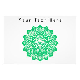 Jouw tekst Hier Custom Groene Kunst Foto Vergrotin Foto Afdruk