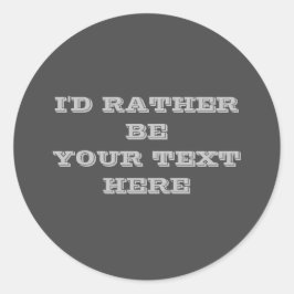 jouw tekst hier donkergrijze sticker