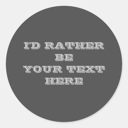 jouw tekst hier donkergrijze sticker (Voorkant)