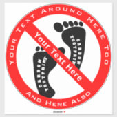 Jouw tekst Hier geen CO2-VOETAFDRUK Sticker (Vel)