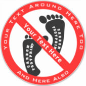 Jouw tekst Hier geen CO2-VOETAFDRUK Sticker (Voorkant)