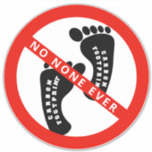 JOUW TEKST HIER GEEN KOOLSTOFVOETPRINT STICKER (Voorkant)