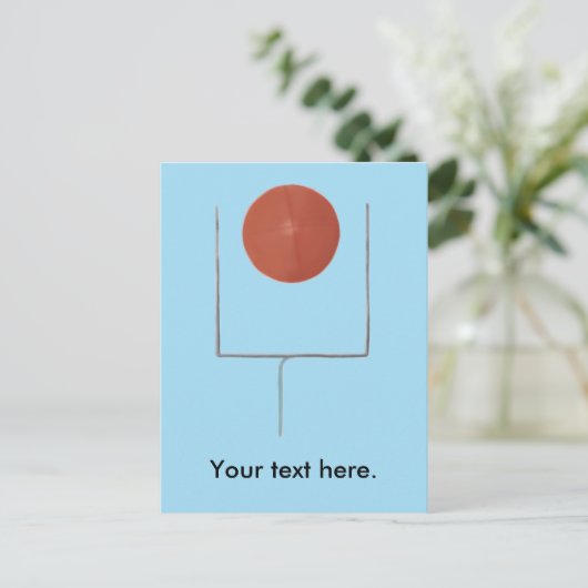 Jouw tekst Hier gepersonaliseerde Football Briefka Briefkaart (Staand voorkant)