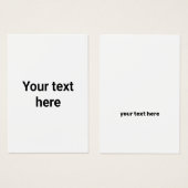 jouw tekst hier het manuscript eenvoudige minimale visitekaartje (Voorkant /achterkant)