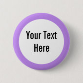 Jouw tekst Hier Lavendel Border Custom Button (Voorkant)