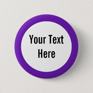 Jouw tekst Hier Paarse grens Custom Button