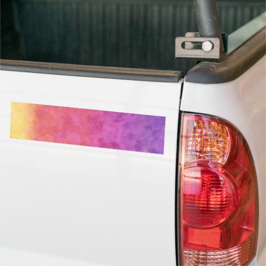 Jouw tekst hier: RAINBOW SUNSET ACHTERGROND Bumpersticker (Op Truck)