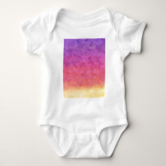 Jouw tekst hier: RAINBOW SUNSET ACHTERGROND Romper (Voorkant)