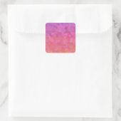 Jouw tekst hier: RAINBOW SUNSET ACHTERGROND Vierkante Sticker (Tas)