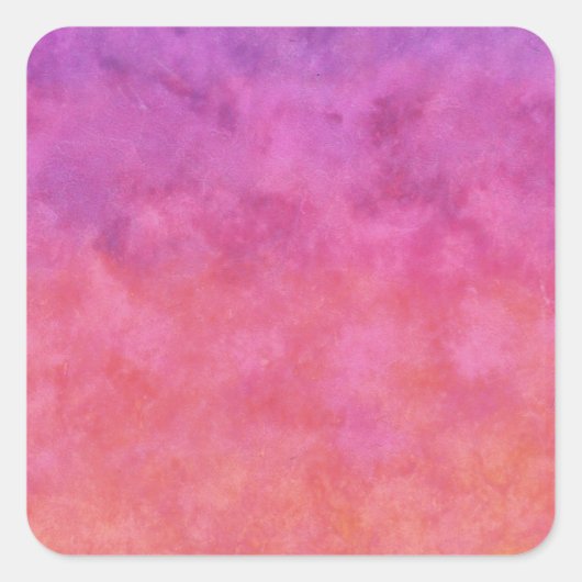 Jouw tekst hier: RAINBOW SUNSET ACHTERGROND Vierkante Sticker (Voorkant)