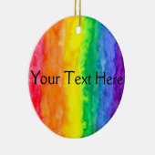 jouw tekst hier Rainbow Wash Circle Ornament (Rechts)