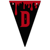 Jouw tekst Hier Rood Zwart Druppelend Bloed Hallow Vlaggetjes (Eerste vlag)