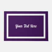 Jouw tekst Hier Script Moderne Deurmat Paarse (Voorkant)