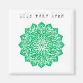 Jouw tekst Hier Tekst Afbeelding Groene Kunst Home Magneet (Voorkant)