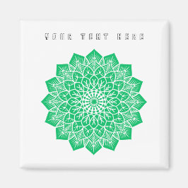 Jouw tekst Hier Tekst Afbeelding Groene Kunst Home Magneet