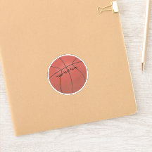 Jouw tekst hier, vinylBasketball-stickers