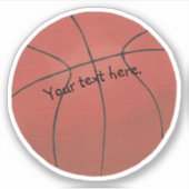 Jouw tekst hier, vinylBasketball-stickers Sticker (Voorkant)