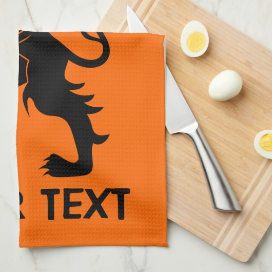 jouw tekst - Holland Lion Theedoek (Quarter Fold)