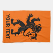 jouw tekst - Holland Lion Theedoek (Horizontaal)