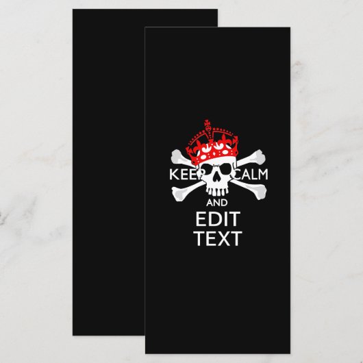 Jouw tekst Houd kalm rode kroonbeenderen Huid (Voorkant / Achterkant)