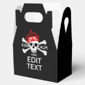 Jouw tekst Houd kalm rode kroonbeenderen Huid Bedankdoosjes (Geopend)