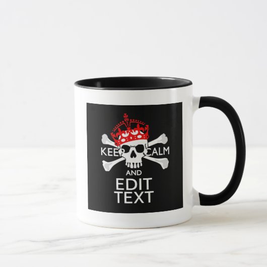 Jouw tekst Houd kalm rode kroonbeenderen Huid Mok (Rechts)