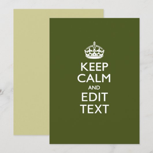 jouw tekst houdt kalm en op het levende groene dec (Voorkant / Achterkant)